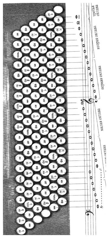 Как расположены клавиши на баяне